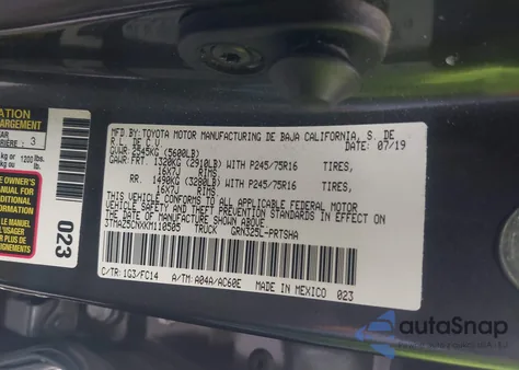 2019 Toyota Tacoma Sr5 V6 z USA, uszkodzony, nr VIN 3TMAZ5CNXKM110505